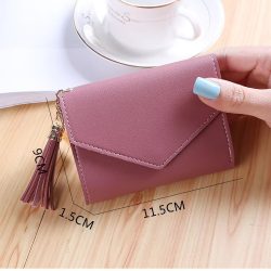 Luxury Girls Women's Mini Tassel Pendant Wallet Card Holder Fresh Red Black Pink Coin Purse Wallets for Women Purse